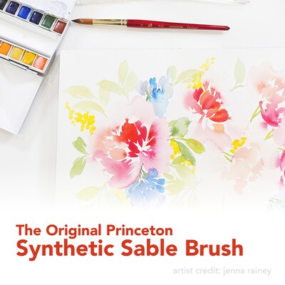 Princeton Heritage Short Handle Watercolor Synthetic Round Brush, 2/Pack (PBXP4050R8-2)