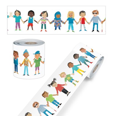 Carson Dellosa Education All Are Neighbors Rolled, 3" x 65', 3/Bundle (CD-108516-3)