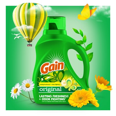 Gain HE Liquid Laundry Detergent, Original Scent, 134 Loads, 194 fl. oz. (19114)