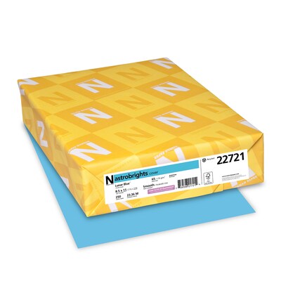 Astrobrights Cardstock Paper, 65 lbs, 8.5 x 11, Lunar Blue, 250/Pack (22721)