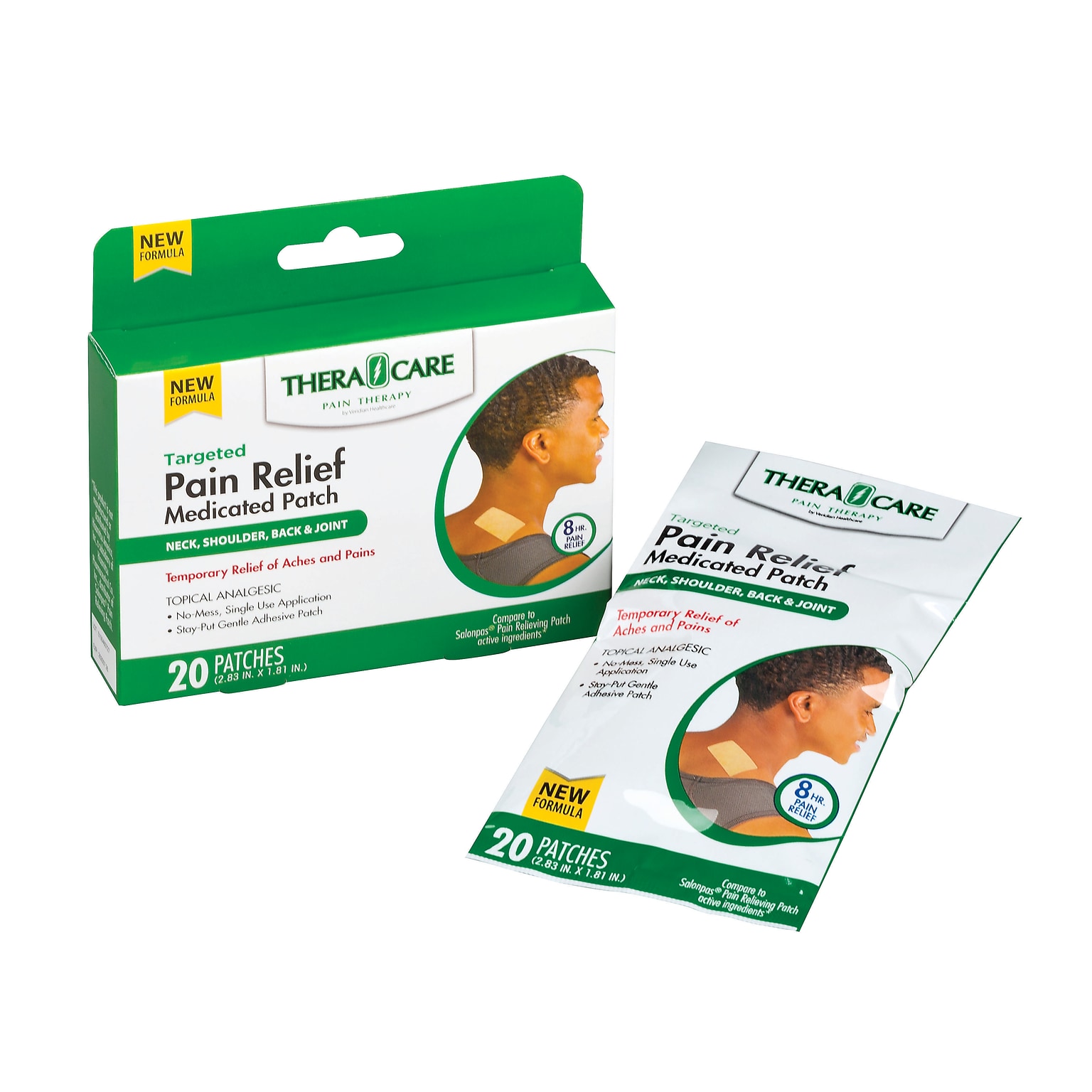 TheraCare Pain Relief Medicated Patch, 20 Patches/Pack (24-90720)