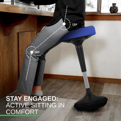 Uncaged Ergonomics Armless Wobble Office Stool, Blue (WSU)