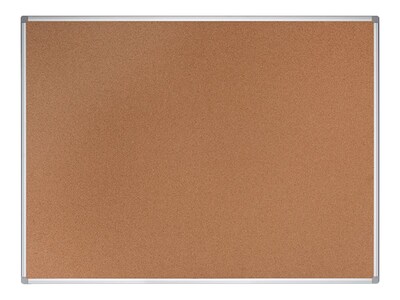 Bi-Office Earth-it Maya Cork Bulletin Board, Aluminum Frame, 6 x 4 (CA271790)