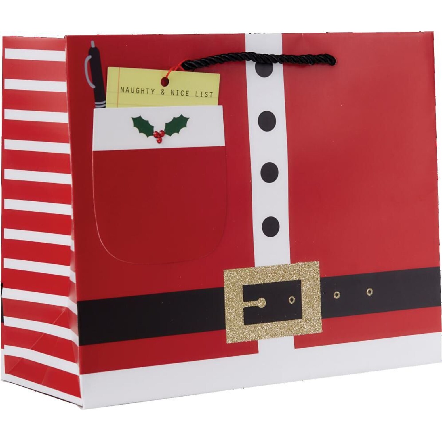 JAM Paper Santas List Large Gift Bags, 120/pack (526BXLT5861)