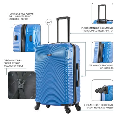 DUKAP Inception 25.98 Hardside Suitcase, 4-Wheeled Spinner, TSA Checkpoint Friendly, Blue (DKINC00M-BLU)
