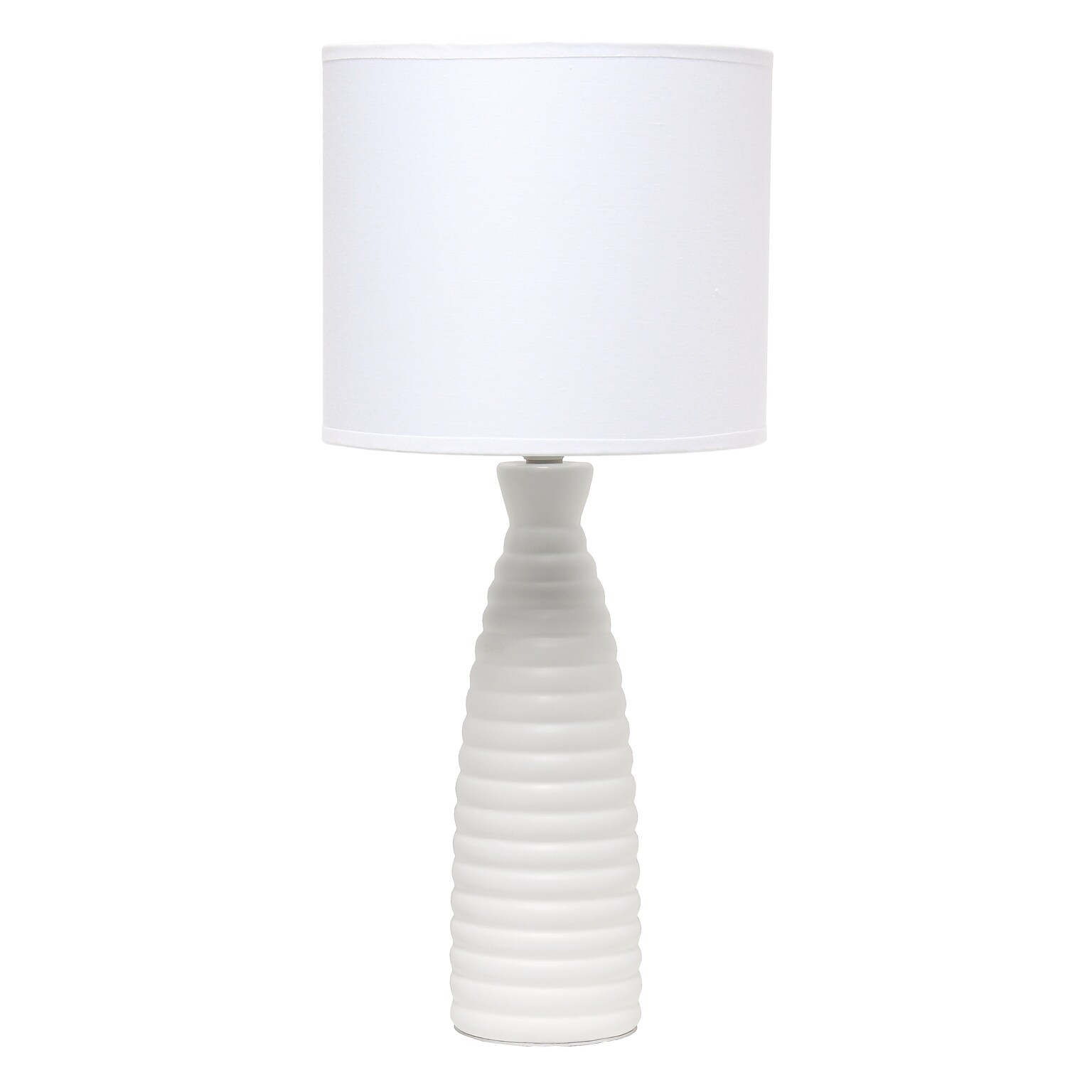 Simple Designs Alsace Bottle Table Lamp, Off White (LT2076-OFF)