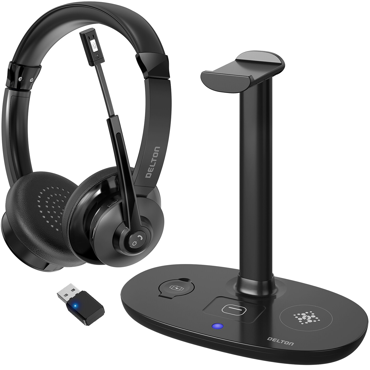 Delton 30X Wireless Noise Canceling Bluetooth Stereo Headset with HS1 Stand (DHSWC130XD)