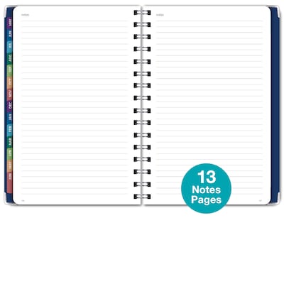 2026-2027 Excello Brands 8" x 5.5" Academic Weekly & Monthly Planner, Paperboard Cover, Dragonflies (FSHN-AY26-58-59)