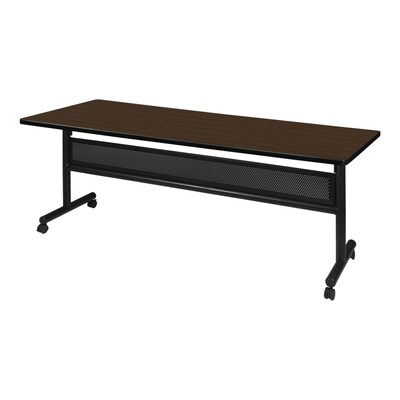 Regency Kobe Flip-Top Training Nesting Table w/ Modesty Panel, 72 x 30, Neo Walnut (MKFTM7230NW)
