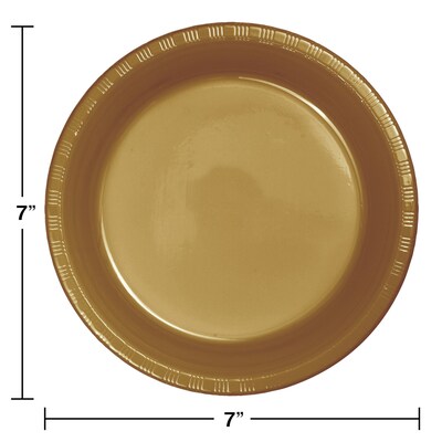Touch of Color 7 Plastic Plates, Glittering Gold, 240 Plates/Carton (28103011)