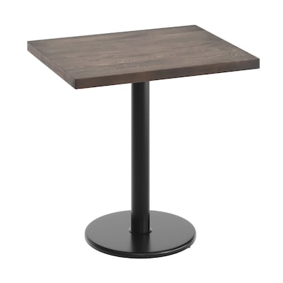 Flash Furniture Bennett Wooden Commercial Indoor Table, 30 x 24, Dark Brown Top/Black Base (GSF2430DBTR18)