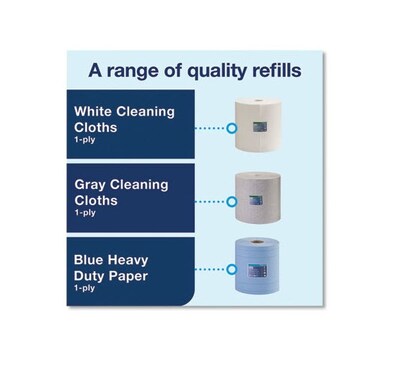 Tork Heavy-Duty Cleaning Cloth, 1-Ply, 12.6" x 912.2', White (TRK530105)