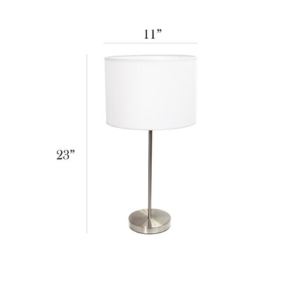 Simple Designs 23" LED Table Lamp, White (LT2040-WHT)
