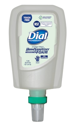 Dial Professional FIT Antibacterial Foaming Hand Sanitizer, Refill, 33.8 Fl. Oz., 3/Carton (DIA16694)