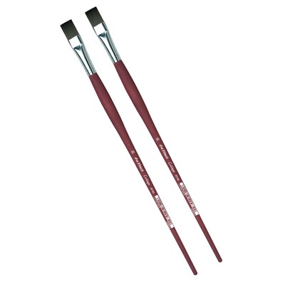 da Vinci COLLEGE Oil and Acrylic Synthetic Bristle, Flat Brush, 2/Bundle (DVXVA874016-2)