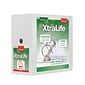 Cardinal XtraLife Slant-D Non-Stick Locking ClearVue Heavy Duty 6" 3-Ring View Binders, D-Ring, White (26360)