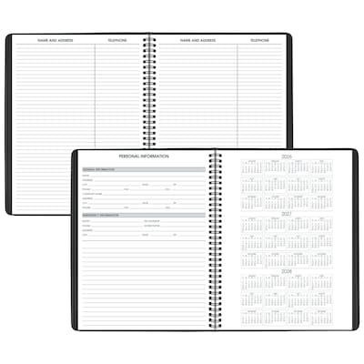 2027 AT-A-GLANCE 8.25" x 11" Weekly Appointment Book, Faux Leather Cover, Black (70-950-05-27)