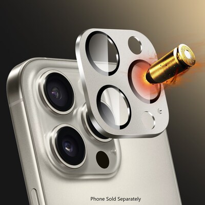 SaharaCase Ultra-Strong Camera Lens Protector for Apple iPhone 16 Pro and 16 Pro Max, Natural Titanium, 2/Pack (ZD00163)