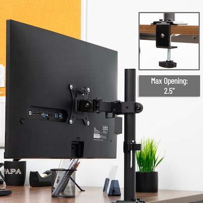 Mind Reader Adjustable Desk Mount for 13"- 32" Monitors, Black (XARMON-BLK)
