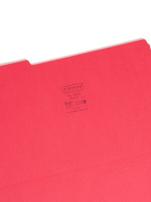 Smead File Folder, 1/3-Cut Tab, Legal Size, Assorted Colors, 100/Box (16943)