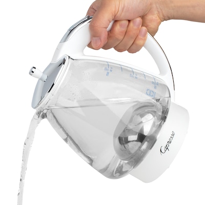 Capresso H20 6-Cup Glass Kettle, White (240.02)
