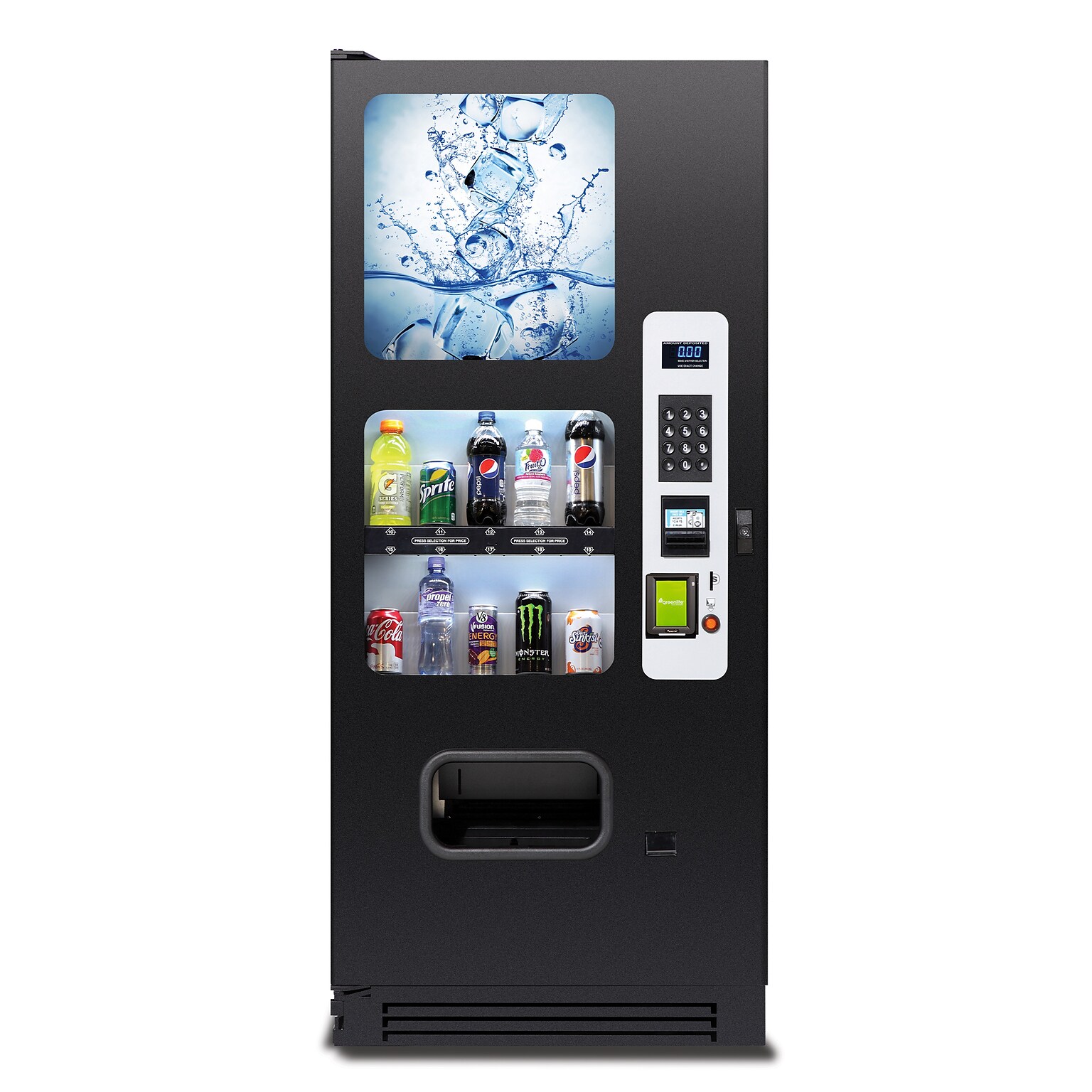 Selectivend 10-Selection Beverage Vending Machine with Card Reader, Black (14112)