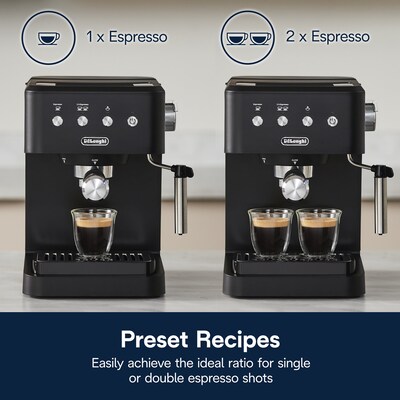 De'Longhi Stilosa 2-Cups Steam Espresso Machine, Black (EC260BK)