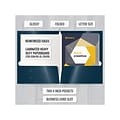 Better Office Glossy 2-Pocket Portfolio Folder, Dark Blue, 25/Pack (80176-25PK)