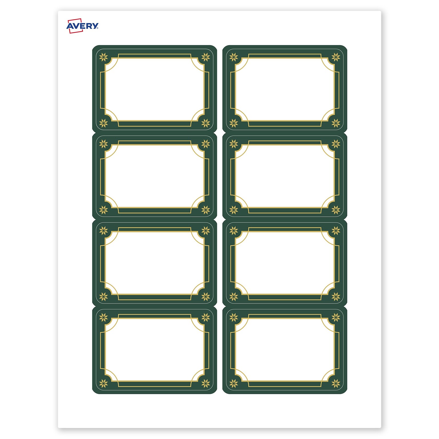 Avery Rectangle Multipurpose Labels, 2-1/3 x 3-3/8, White, 80/Pack (19479370392)