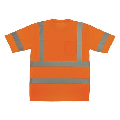 GloWear 8367 High Visibility Short Sleeve T-Shirt, ANSI Type R Class 3, Orange, 3XL (22047)