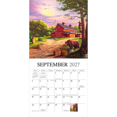 2027 BrownTrout Vintage Country 12" x 12" Monthly Wall Calendar (9781773728896)