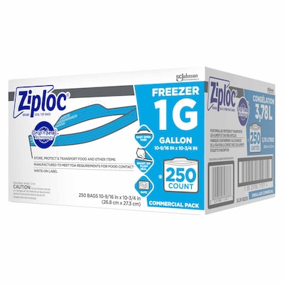 Ziploc Storage Bags, Quart, 48/Box (314469)