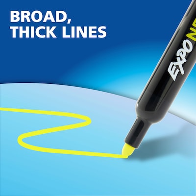 Expo Neon Window Dry Erase Markers, Bullet Tip, Assorted Colors, 5/Pack (1752226)