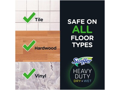 Swiffer Heavy-Duty Wet Cloths, Gain Scent, White, 10/Pack (76471)