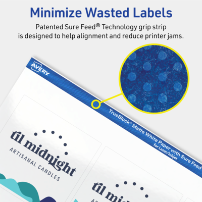 Avery Laser/Inkjet Multipurpose Labels, White, 9 Labels/Sheet, 10 Sheets/Pack (94104-TWMP10)