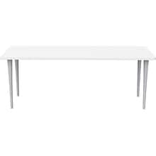 Safco Rumba Training Room Table, 24 x 72, Designer White (RBA7224PGSLDSWT)