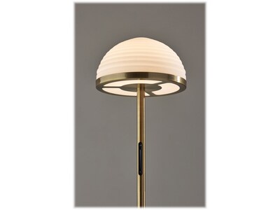 Adesso Juliana 54" Antique Brass Floor Lamp with Dome Shade (5188-21)