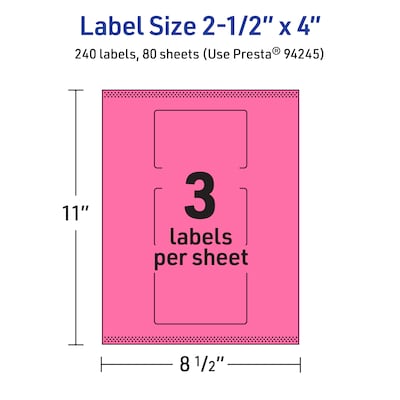 Avery Hemp Arched Laser/Inkjet Multipurpose Labels, 3" x 2-1/4", Off-White (360/Box)