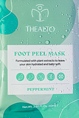 Thealto Peppermint Foot Peel, 10.14 oz., 5/Pack (BTN100004)