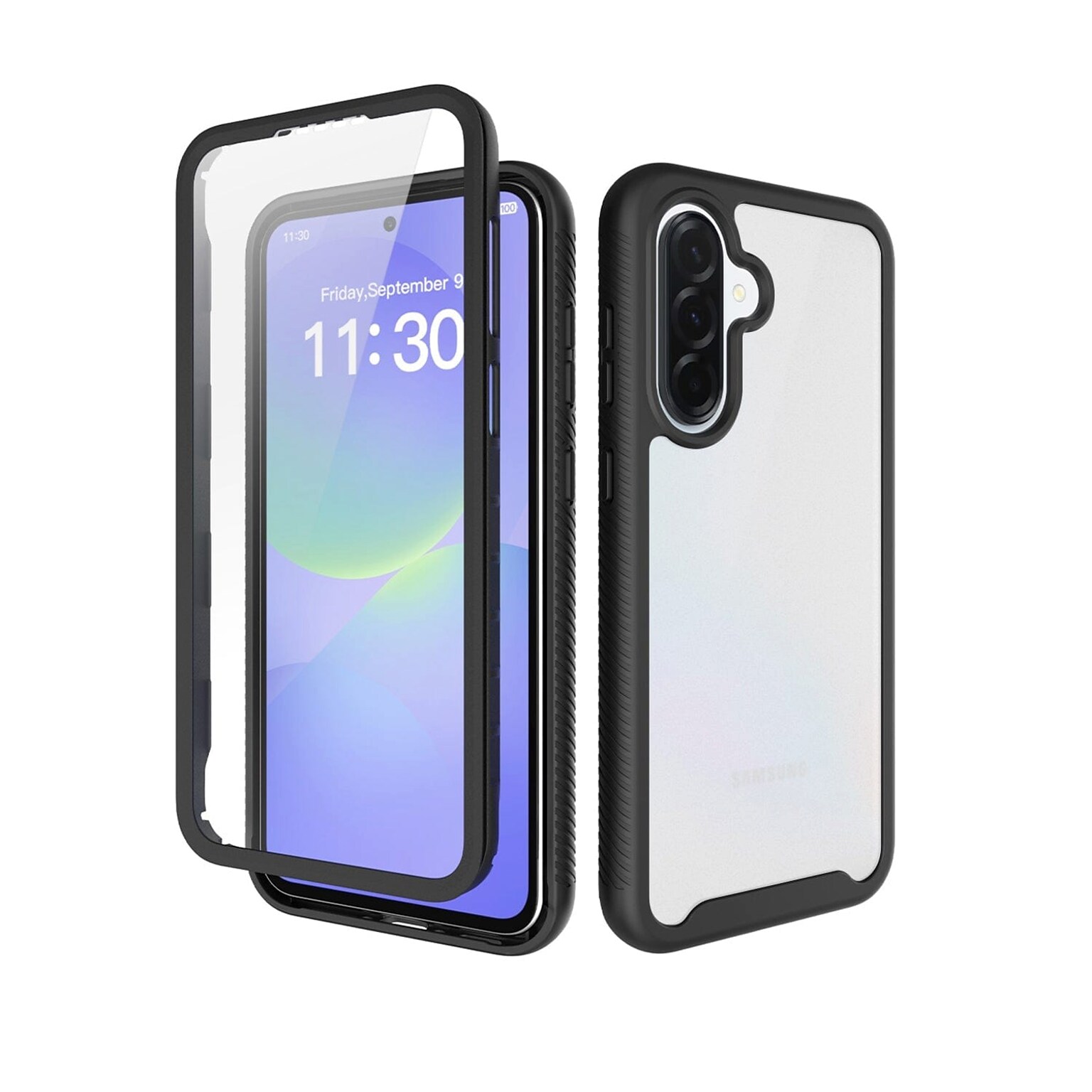 SaharaCase Raider Series Phone Case for Samsung Galaxy A37, Shock Absorbing, Clear/Black (CP01106)