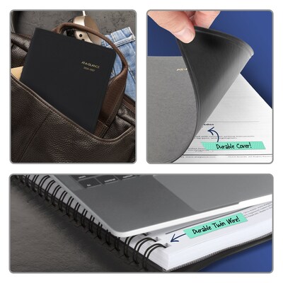 2026-2027 AT-A-GLANCE 5" x 8" Academic Daily Planner, Faux Leather Cover, Black (70-807-05-27)