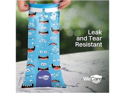 WeCare Monsters Kids' Disposable Emesis Bag for Nausea and Motion Sickness, Multicolor (WC-EMES-M-20)