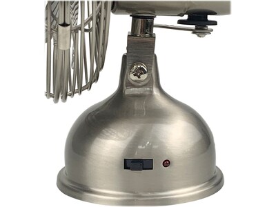 Good Housekeeping 5" Oscillating Desk Fan, 1-Speed, Silver (92512)