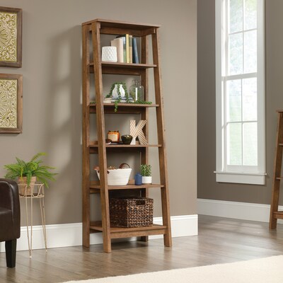 Sauder Trestle 71H 5-Shelf Bookcase, Vintage Oak (424121)
