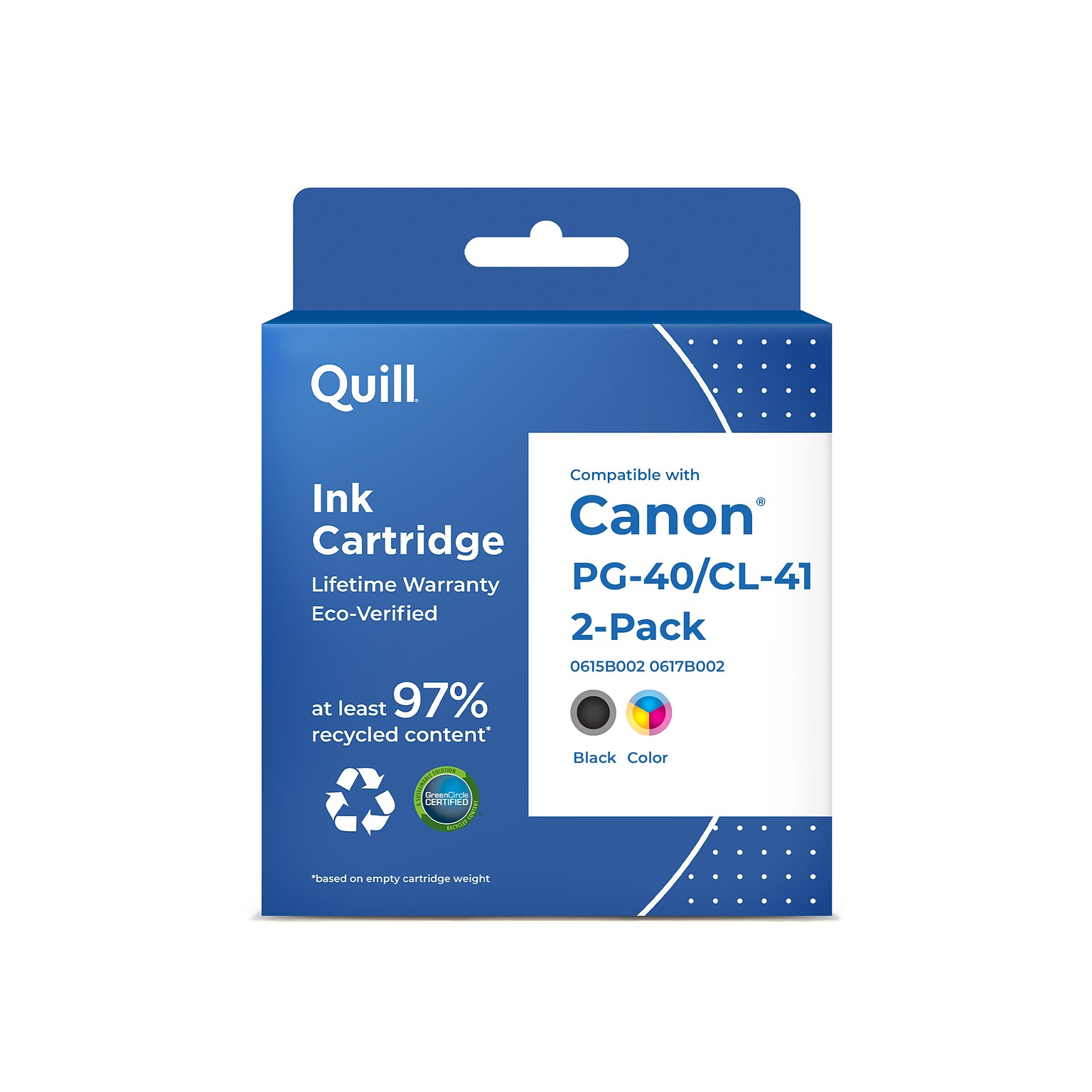 Quill Brand® Remanufactured Black/Color Standard Yield Ink Cartridge Replacement for Canon PG-40/CL-41 (0615B002/0617B002), 2/Pk
