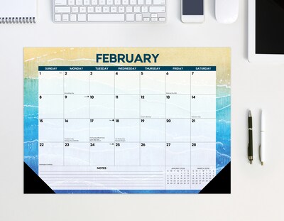 2026 Willow Creek Beaches 17" x 12" Monthly Desk Pad Calendar (57070X)
