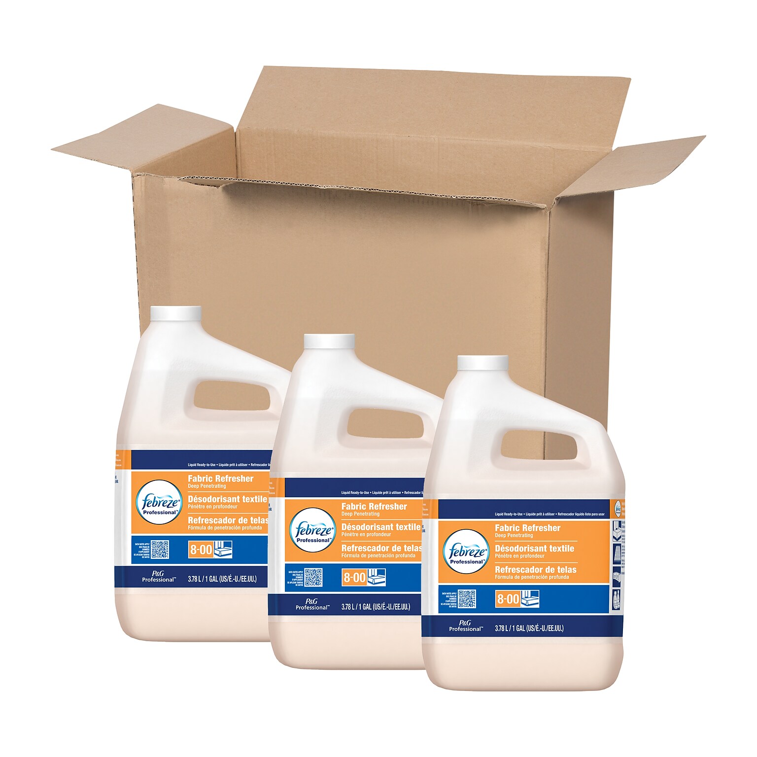 Febreze Professional Fabric Refresher & Odor Fighter, Fresh Clean, 128 oz., 3/Carton (33032)