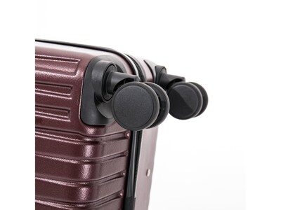 InUSA Drip 22.44" Hardside Carry-On Suitcase, 4-Wheeled Spinner, Wine (IUDRI00S-WIN)