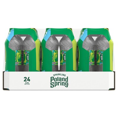 Poland Spring Zesty Lime Flavored Sparkling Water, 16.9 oz., 24/Carton (12349570/122058)