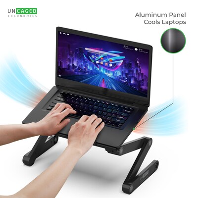 Uncaged Ergonomics WorkEZ Professional Notebook Stand, Black (WEPB)